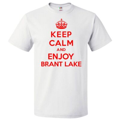 Keep Calm and Enjoy Brant Lake T shirt Funny Tee
