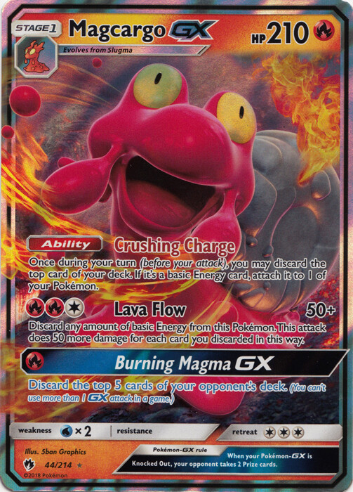 Magcargo-GX - 44/214 Ultra Rare Lost Thunder NM Pokemon TCG
