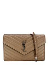 Saint Laurent Cassandre Matelasse Envelope Chain Wallet
