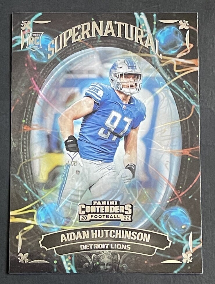2022 Panini Contenders Aidan Hutchinson Rookie Supernatural RC #SN-AHU Lions