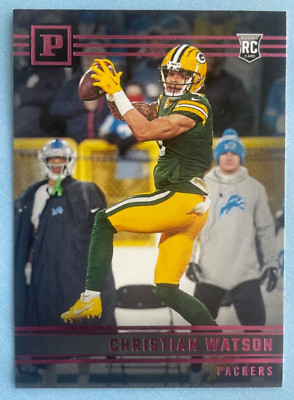 2023 Panini Chronicles Football Pink Foil #PA-14 Christian Watson RC