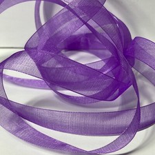 Sheer Organza Ribbon Purple 5/8" x 45' Nicole  Co. Nylon 1 Roll