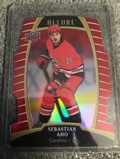 2019-2020 Upper deck Allure Senastian Aho die cut red rainbow