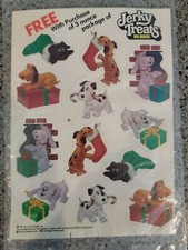 Vintage 1985 Tonka Pound Puppies Sticker Sheet, promotion Jerky Treats dog puppy