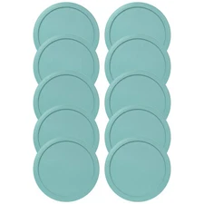 10 Replacement Lids Covers for Pyrex 2-Cup Containers, 5-Inch  7200-PC TURQUOISE