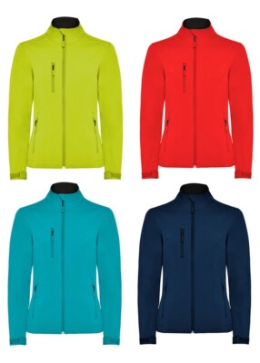 Roly Damen Softshell Jacke Full Zip Stehkragen Windbreaker S-3XL Übergröße