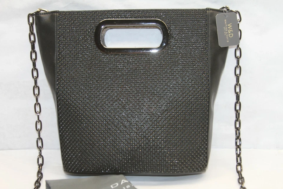 Bolso de Mano Whiting & Davis Malla con Hoyuelos NEGRO RTL $375 Foto 2 de 4