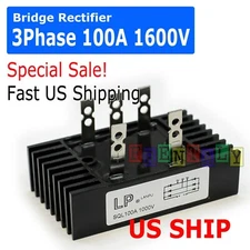 Amico SQL 100A Amp 1000V 3 Phase Diode Metal Case Bridge Rectifier TS