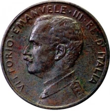 Vittorio Emanuele III 1 Cent Centesimo Prora (dal 1908 al 1918) Vedi Tendina