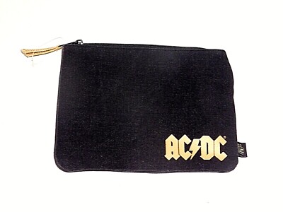 AC/DC Accessories Zipper Bag, Black Canvas | eBay