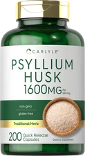 Psyllium Husk Capsules | 1600mg | 200 Count | Fiber Supplement | by Carlyle