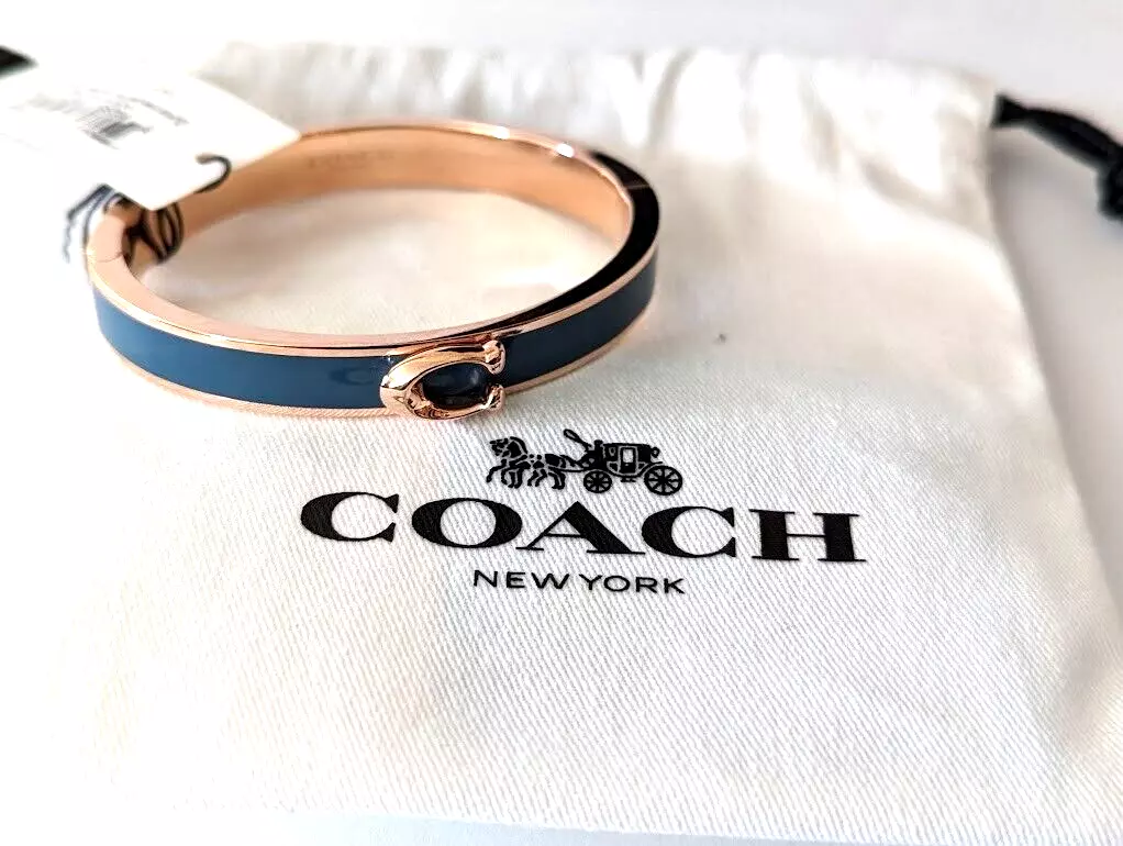 Coach Bangle Bracelets Set of 3 - Gold, Silver, and Black