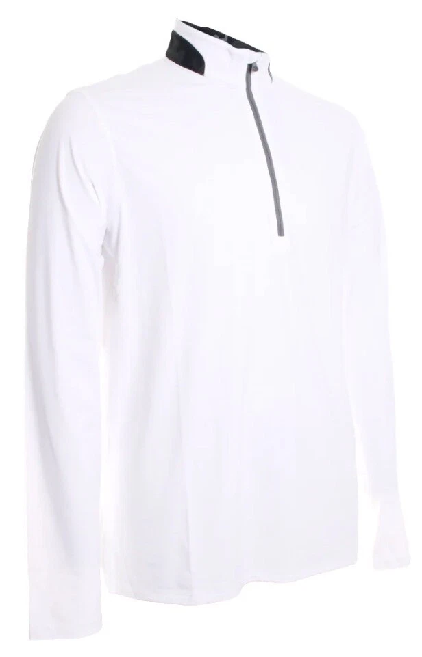 Greyson Men's Guild Sport Golf Performance 1/4 Zip Pullover White - Image 2 of 3
