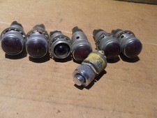 Lot Of 6 VTG Dial Co NY 75W 125V Indicator Panel Light 5 Red Cover 1 Cole Switch