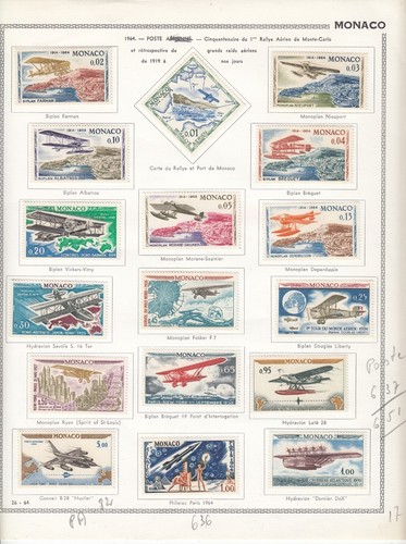 TIMBRE MONACO SERIES ENTRE LES ANNEES 1963 & 1972 NEUFS * GOMME SUR CHARNIERE - Picture 3 of 24