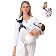 Shiaon Baby Sling Carrier Newborn to Toddler, Carrying, 7-45 lbs, Mesh White