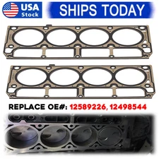 2 x Cylinder Head Gaskets Set 12589226 For Chevy GMC LS1/LS6 MLS 4.8L 5.3L 5.7L