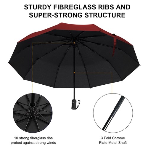 "Umbrella for Women | Umbrella for Men | Umbrella for Rain, Windproof Umberalla - Picture 4 of 7