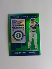 2020 Chronicles Contenders Optic  ** GREEN PRIZM **  #10 Cody Bellinger  #D / 50
