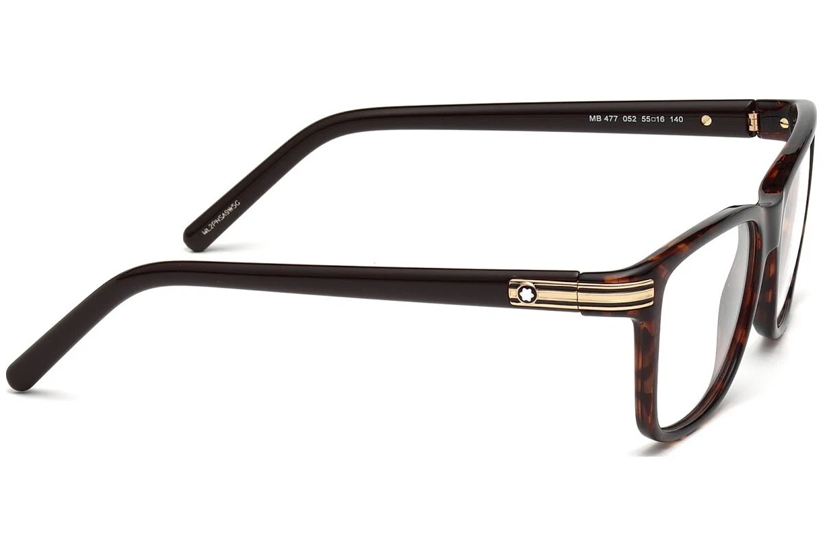 Mont Blanc MB 477 052 TORTOISE Wide XL Plastic Eyeglasses Frame 55 