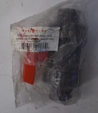 Red Flag PVC True Union Ball Valve Gray 1/2" Threaded Slip Weld Red Handle