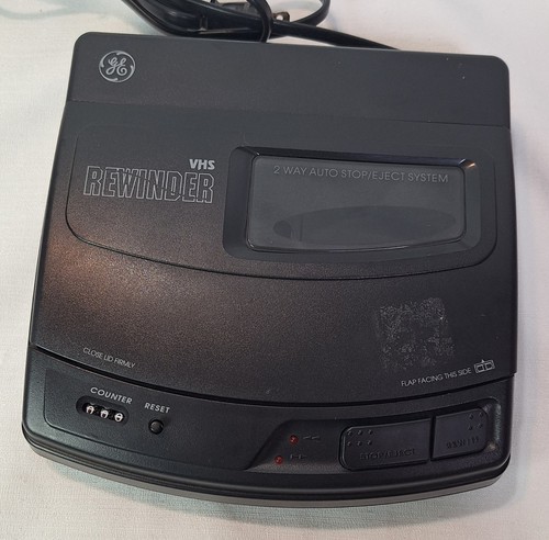 General Electric GE Automatic Two-Way VHS Tape Rewinder w/ Counter Untested - Bild 2 von 7