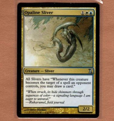 MTG Magic The Gathering 1x Opaline Sliver - Time Spiral (TSP) Uncommon LP