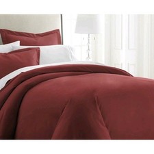 ienjoy Home Double Brushed Solid Duvet Cover Set, King/California King