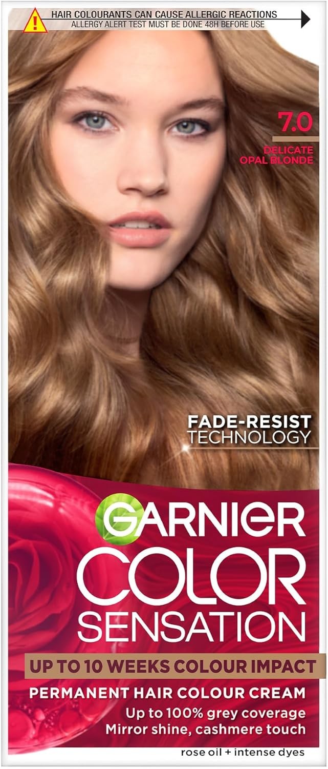 Garnier Color Sensation Blonde Hair Dye Permanent 7.0 Delicate Opal Blonde (Pac