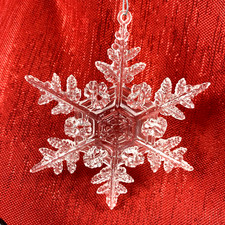 Lot 36 of Clear Plastic Snowflake Christmas Ornaments Winter Tree Decor