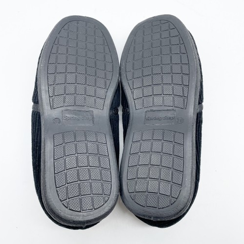 Spring Step Men's Adam Black Slip-On Corduroy Slipper Size 39 - Picture 9 of 10
