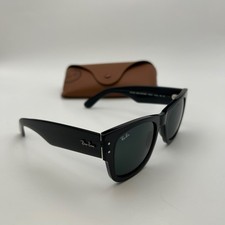 NEW Mega Wayfarer Ray-Ban RB0840S 901/31 51-21 Unisex Sunglasses - Black/Green