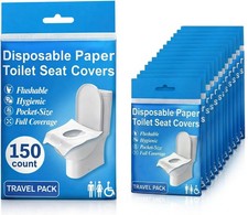 Disposable Toilet Seat Covers Flushable XL 150 Pack Adults Kids Potty