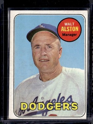 1969 Topps #24 Walter Alston Manager Los Angeles Dodgers EX