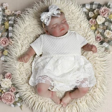 Handmade Reborn Baby Dolls Real Life Newborn Girl Doll Gift Vinyl Silicone Doll
