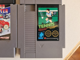 NES Game Bundle 4X PAL Tested Road Fighter, Tennis, Rainbow Island, Sidewinder