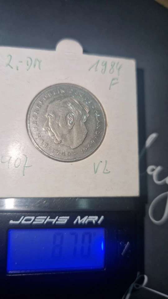 2 DEUTSCHE MARK UNZIRKULIERT 1984 F  KEINE GEBRAUCH SPUREN SS - Bild 1 von 4
