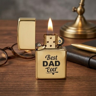 Classic Pocket Lighter Best Dad Ever Design