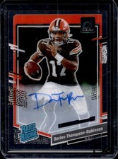 2023 Panini Clearly Donruss Dorian Thompson-Robinson Rated Rookie Auto RC #60