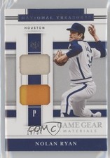 2020 Panini National Treasures Game Gear Dual Materials 19/34 Nolan Ryan HOF e8a