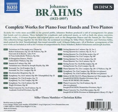 SILKE-THORA MATTHIES - CHRISTIAN KOHN - COMPLETE WORKS FOR PIANO FOUR HANDS AND