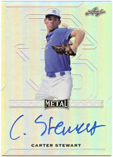 CARTER STEWART 2017 LEAF PERFECT GAME Auto METAL Autograph RC
