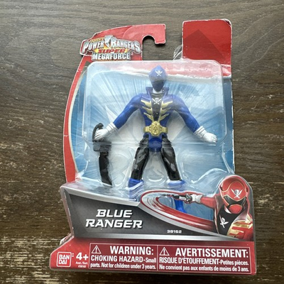 #ad #ad 2014 Bandai Power Rangers Super Megaforce Blue Ranger 4” Action Figure Used $15.00
