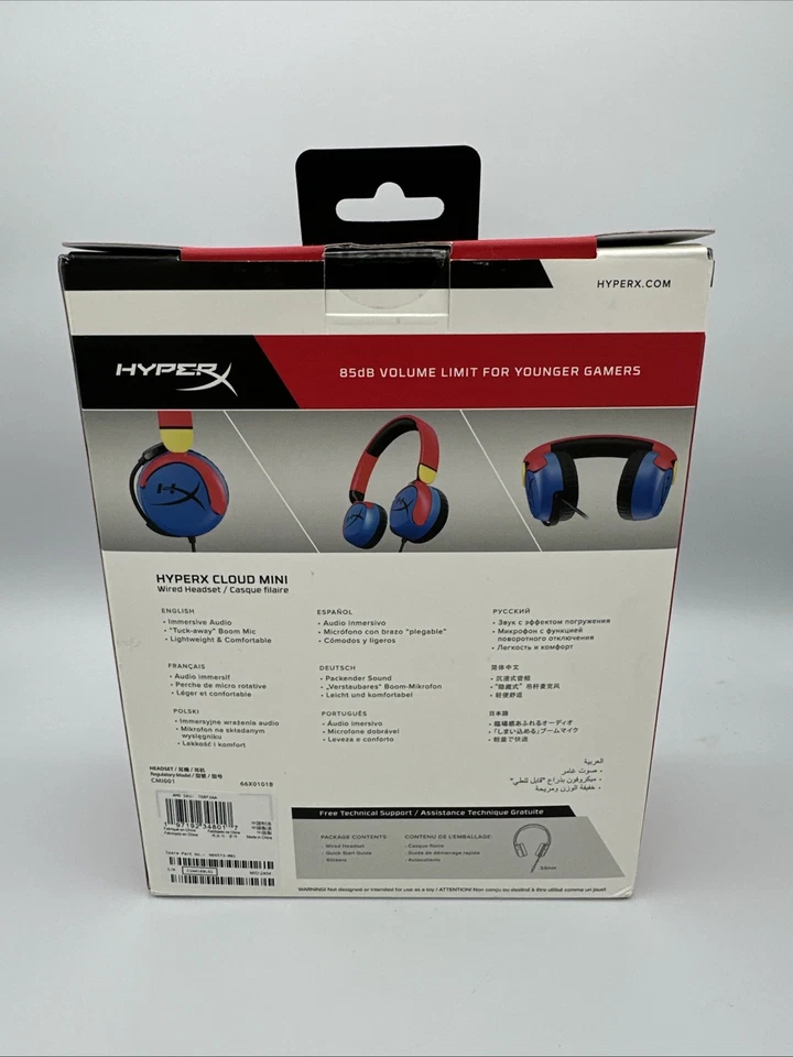 HyperX Gaming Headset For Kids With Volume Limit Red And Blue - Image 3 of 4