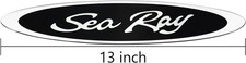1Pc Sea Ray Emblem Oval Searay Hull Side Badge Sticker Nameplates Logo Sticker