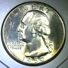 1950 D ** Washington Quarter ** Beautiful Color ** Superb Gem BU ** Album Toned
