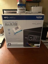 Brother Color Inkjet All-In-One Printer. Print, Copy, Scan, Fax. MFC-J497DW New