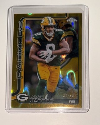 2025 Topps Chrome Josh Jacobs Gold Lava Refractor /50 SP #110 Packers