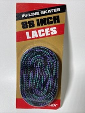 Vintage Variflex In-Line Skates 88 Inch Laces Purple, Turquoise, Black New NOS