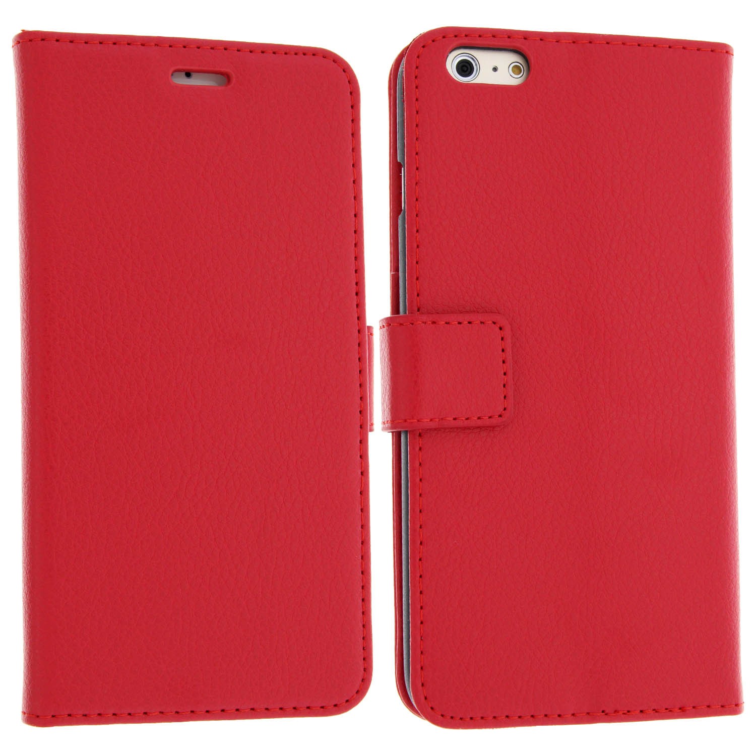 Coque à rabat rouge avec support pour iPhone 6 Plus et 6s Plus - 2